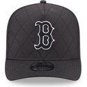 bone-curvo-preto-snapback-com-logo-preto-9fifty-a-frame-precurved-checkered-da-boston-red-sox-mlb-da-new-era