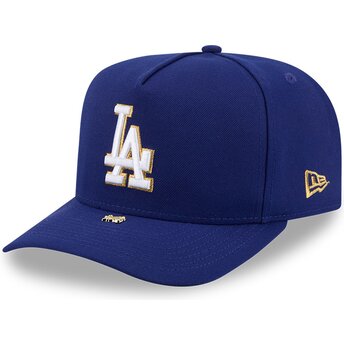 Boné curvo azul snapback 9FIFTY A Frame Precurved Visor Pin da Los Angeles Dodgers MLB da New Era