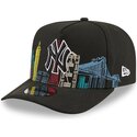bone-curvo-preto-snapback-9fifty-a-frame-precurved-skyline-da-new-york-yankees-mlb-da-new-era