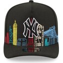 bone-curvo-preto-snapback-9fifty-a-frame-precurved-skyline-da-new-york-yankees-mlb-da-new-era
