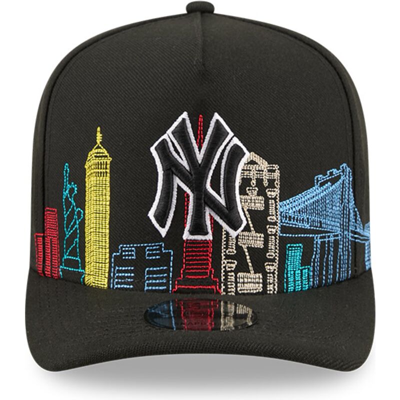 bone-curvo-preto-snapback-9fifty-a-frame-precurved-skyline-da-new-york-yankees-mlb-da-new-era