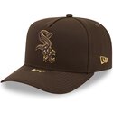 bone-curvo-castanho-snapback-9fifty-a-frame-precurved-visor-pin-da-chicago-white-sox-mlb-da-new-era