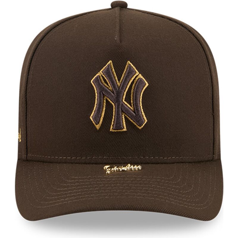 bone-curvo-castanho-snapback-9fifty-a-frame-precurved-visor-pin-da-new-york-yankees-mlb-da-new-era