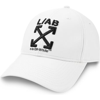 Boné curvo branco ajustável Clamp Arrows PU Leather da L/AB c/o Off-White™