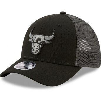 Boné curvo preto justo 39THIRTY M-Crown Neo da Chicago Bulls NBA da New Era