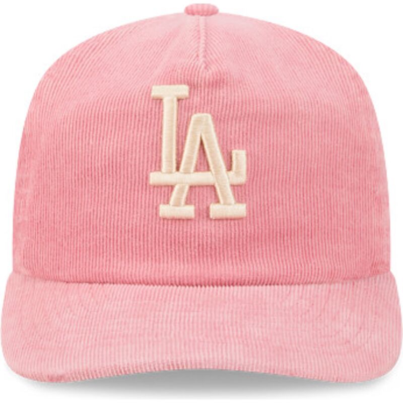 bone-curvo-rosa-ajustavel-19twenty-precurved-corduroy-pastel-da-los-angeles-dodgers-mlb-da-new-era