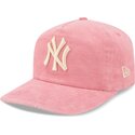 bone-curvo-rosa-ajustavel-19twenty-precurved-corduroy-pastel-da-new-york-yankees-mlb-da-new-era