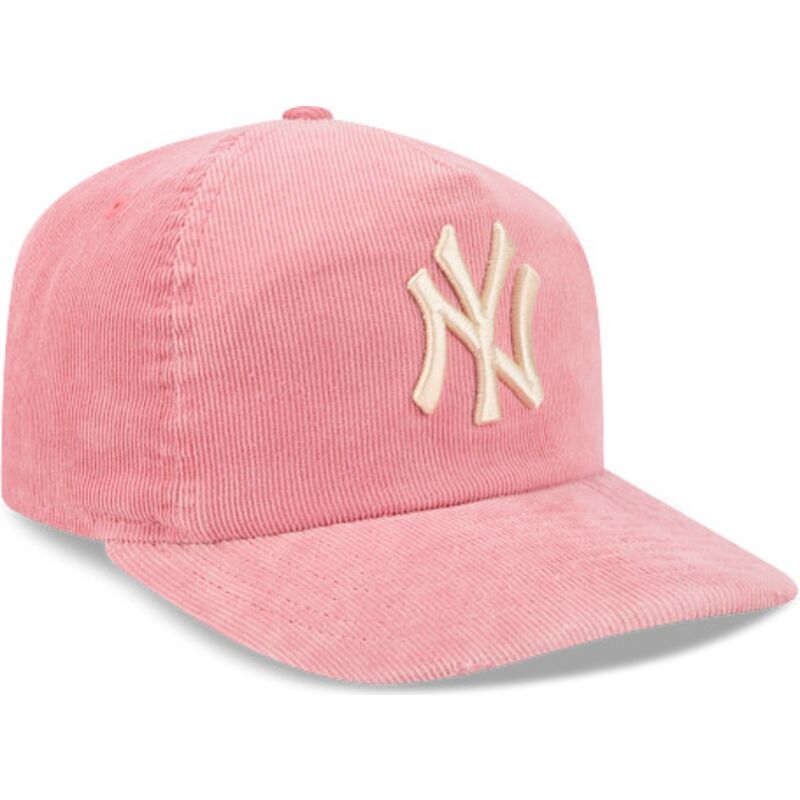 bone-curvo-rosa-ajustavel-19twenty-precurved-corduroy-pastel-da-new-york-yankees-mlb-da-new-era