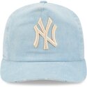 bone-curvo-azul-ajustavel-19twenty-precurved-corduroy-pastel-da-new-york-yankees-mlb-da-new-era