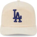 bone-curvo-bege-ajustavel-com-logo-azul-19twenty-precurved-corduroy-pastel-da-los-angeles-dodgers-mlb-da-new-era