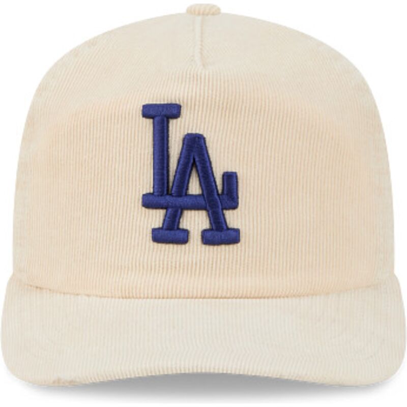 bone-curvo-bege-ajustavel-com-logo-azul-19twenty-precurved-corduroy-pastel-da-los-angeles-dodgers-mlb-da-new-era