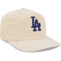 bone-curvo-bege-ajustavel-com-logo-azul-19twenty-precurved-corduroy-pastel-da-los-angeles-dodgers-mlb-da-new-era