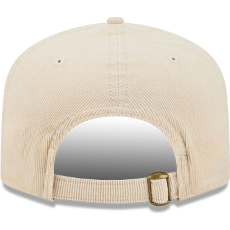 bone-curvo-bege-ajustavel-com-logo-azul-19twenty-precurved-corduroy-pastel-da-los-angeles-dodgers-mlb-da-new-era
