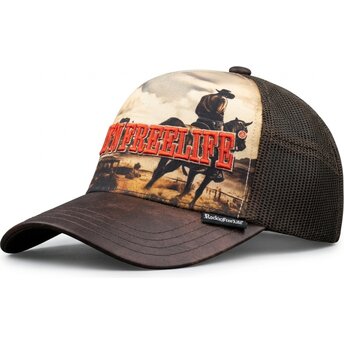 Boné trucker castanho N°236 Rodeo da Rock’nFreeLife