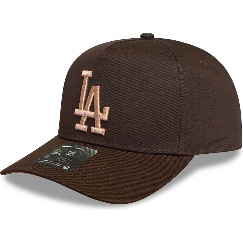 bone-curvo-castanho-snapback-rise-structured-a-frame26-da-los-angeles-dodgers-mlb-da-nike