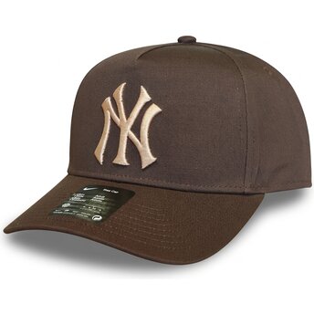 Boné curvo castanho snapback Rise Structured A-Frame26 da New York Yankees MLB da Nike