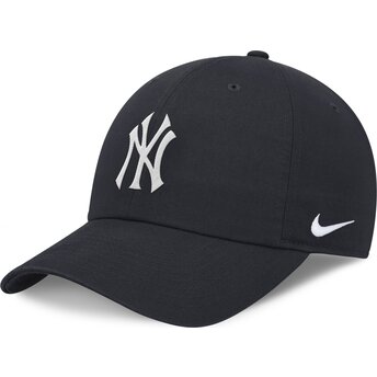 Boné curvo azul marinho ajustável Club Unstructured Organic Cotton da New York Yankees MLB da Nike