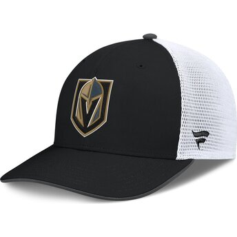 Boné trucker preto e branco Structured Mid-Crown da Vegas Golden Knights NHL da Fanatics