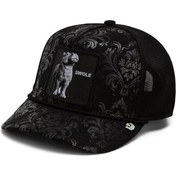 Boné trucker preto hipopótamo Swole Gilded Beast The Farm da Goorin Bros.