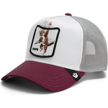 Boné trucker grená e branco gato Oops Migration The Farm da Goorin Bros.