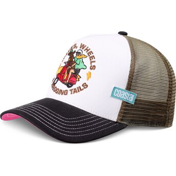 Boné trucker preto e branco HFT Wagging da Coastal