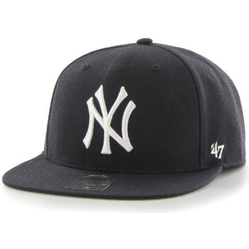 bone-plano-azul-marinho-escuro-snapback-liso-dos-mlb-new-york-yankees-da-47-brand