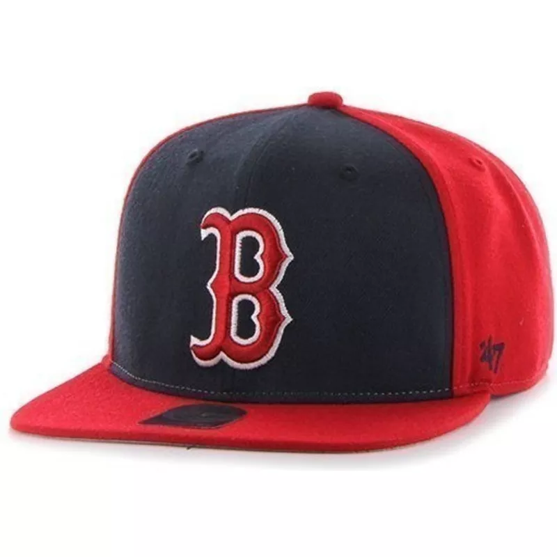 bone-plano-vermelho-snapback-liso-com-logo-lateral-dos-mlb-boston-red-sox-da-47-brand