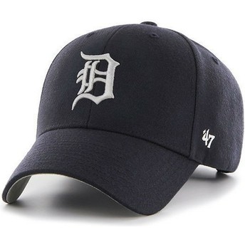 Boné curvo azul marinho lisa dos MLB Detroit Tigers da 47 Brand