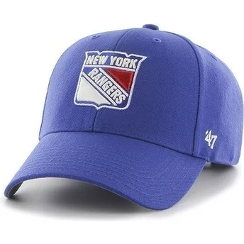 Boné curvo azul dos NHL New York Rangers da 47 Brand