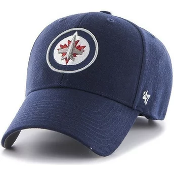 Boné curvo azul marinho dos NHL Winnipeg Jets da 47 Brand