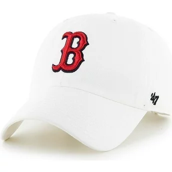 Boné curvo branca com logo frontal dos MLB Boston Red Sox da 47 Brand