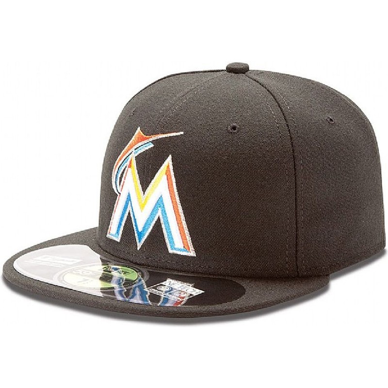 bone-plano-preto-justo-59fifty-authentic-on-field-dos-miami-marlins-mlb-d-new-era